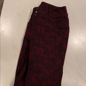 Torrid pants. Maroon and black.